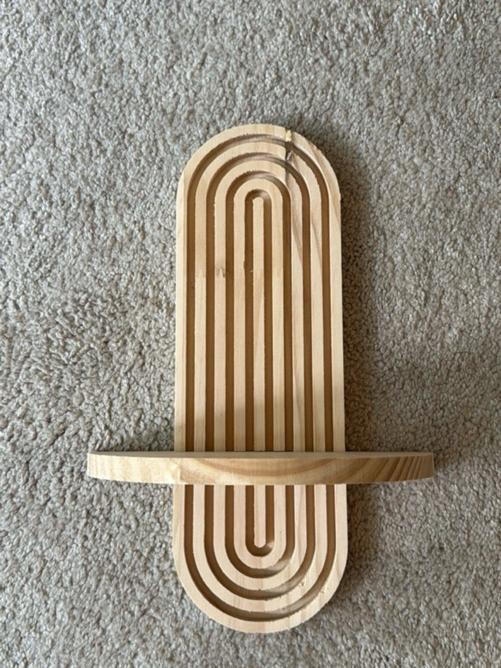Adorable Brand New Wooden Wall Hanging Floating Shelf - 12 Inch